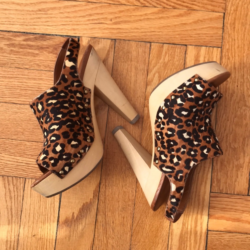 Via Spiga Calfhair Sandals Clogs Size 7
